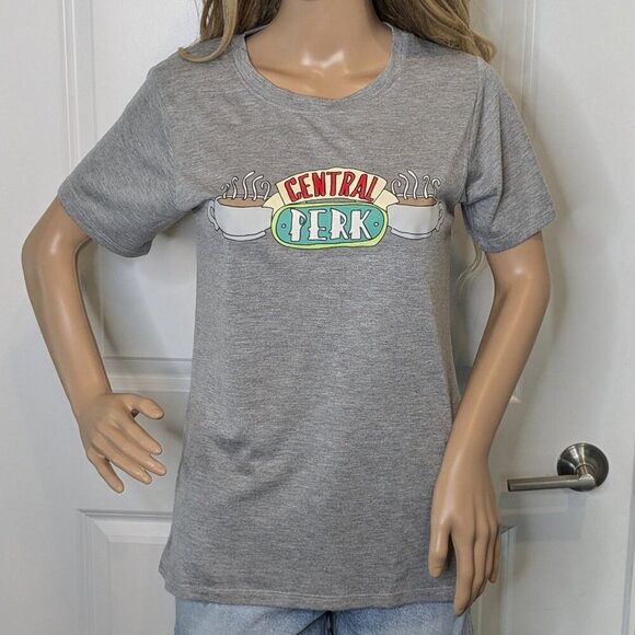 FRIENDS Tops - Friends TV T Shirt Central Perk Women's Medium Gray Short Sleeve Tee Top Shirt
